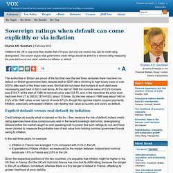 Sovereign ratings when default can come explicitly or via inflation