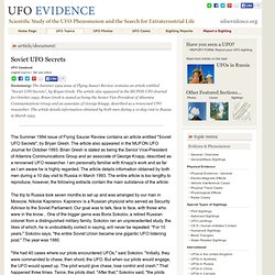 Soviet UFO Secrets