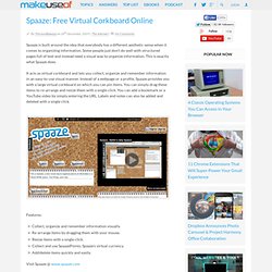 Spaaze: Free Virtual Corkboard Online
