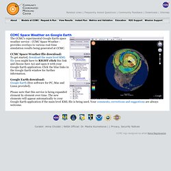 CCMC Space Weather on Google Earth