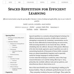 Spaced repetition