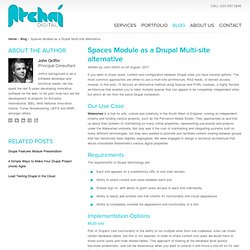 Spaces Module as a Drupal Multi-site alternative