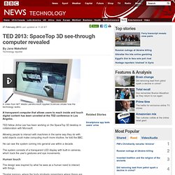 TED 2013: SpaceTop 3D see-through computer revealed