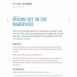 Spacing Out on CSS Namespaces
