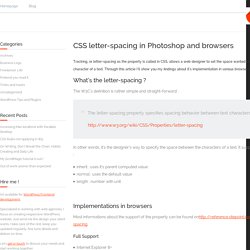 CSS letter-spacing in Photoshop and browsers