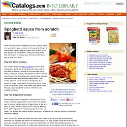 Spaghetti Sauce From Scratch