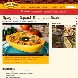 Spaghetti Squash Enchilada Boats