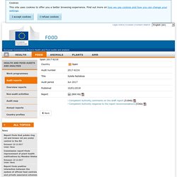 DG SANCO 11/01/18 Audit Report published - 2017-6216 - Xylella fastidiosa - Spain ES