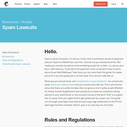 Spam Lawsuits