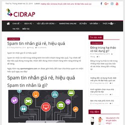 Spam tin nhắn giá rẻ, hiệu quả - CIDRAP
