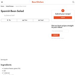 Spanish Bean Salad - Boss Kitchen