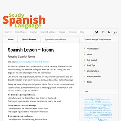 Amusing Spanish Idioms