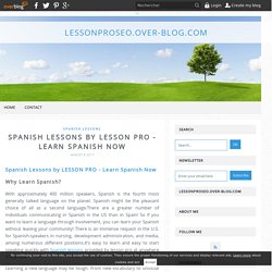 Spanish Lessons by LESSON PRO - Learn Spanish Now