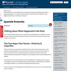 Spanish Preterite