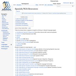 Spanish/Web Resources