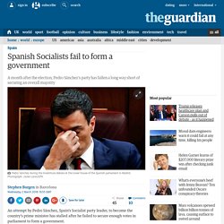 Spanish Socialists fail to form a government
