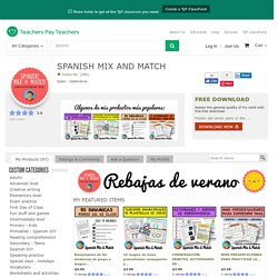 SPANISH MIX AND MATCH Teaching Resources