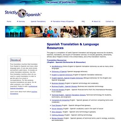 Spanish Translation Resources