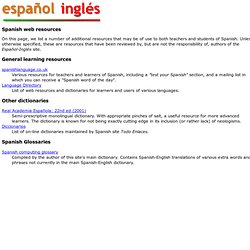 Spanish web resources