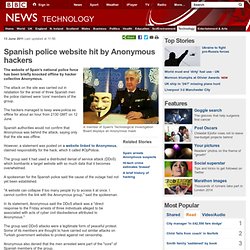 Spanish police website hit by Anonymous hackers