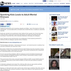 Spanking Kids Leads to Adult Mental Illnesses