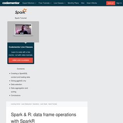 Spark & R: data frame operations with SparkR