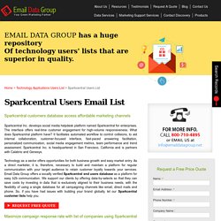 Sparkcentral Users List : Customers Email Addresses : Mailing Database