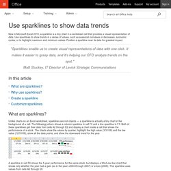 Use sparklines to show data trends - Excel