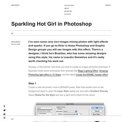 Sparkling Hot Girl in Photoshop