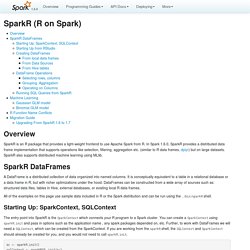 SparkR (R on Spark) - Spark 1.6.0 Documentation