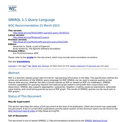 SPARQL 1.1 Query Language