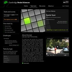 Visual Spatial Span Assessment : Cambridge Brain Sciences