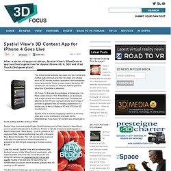 Spatial View’s 3D Content App for iPhone 4 Goes Live