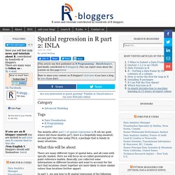 Spatial regression in R part 2: INLA