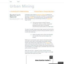 Spatial isn’t Special « Urban Mining