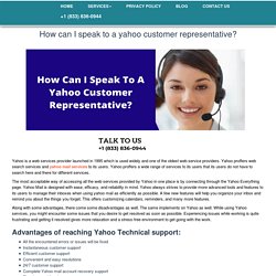 How can I speak to a yahoo customer representative?