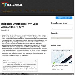 Best Home Smart Speaker With Voice Assistant Review 2019 - Techtunes