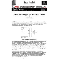 TA Speaker Topics - Neutralizing L(e) with a Zobel