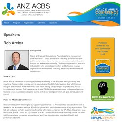 ANZACBS Conference