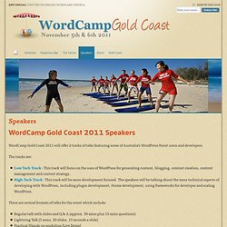 Speakers @ WordCamp Gold Coast 2011