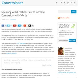 Speaking with Emotion: How To Increase Conversions with Words