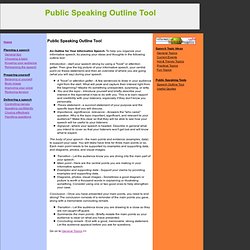 Outline for Public Speaking