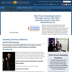 Speaking and Seminars by Brian Tracy