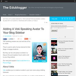 Adding A Voki Speaking Avatar To Your Blog Sidebar