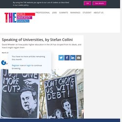 Review: Speaking of Universities, by Stefan Collini