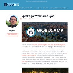 Speaking at WordCamp Lyon - WP-AppKit
