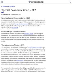 Special Economic Zone – SEZ Definition