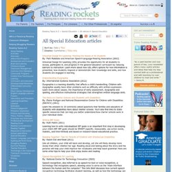 All Special Education articles