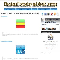 15 Great iPad Apps for Special Education Students