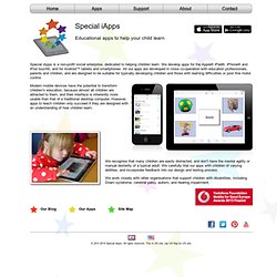 Special iApps - Educational apps to help your child learn